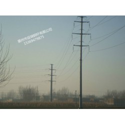 长沙市10kv18米转角钢管杆 双回路10kv耐张钢管杆