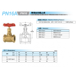 PN16A截止阀_日本KITZ北泽PN16A青铜丝扣截止阀