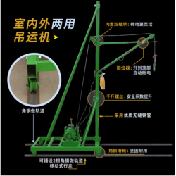 220V室内楼房小型吊机-家用快速电动升降机-东弘起重