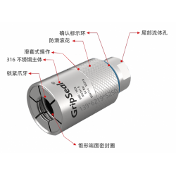 G60-M系列 公制外螺纹（M）滑套式不锈钢密封测试接头