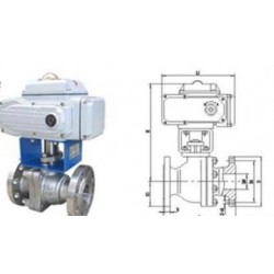 法兰电动切断球阀 ZDRR电动球阀