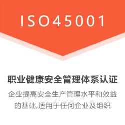 吉林ISO45001认证职业健康安全管理体系