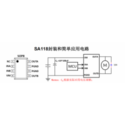 SA118大电流 单通道持续电流 1.9A H桥驱动芯片